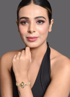 Red N White Designer Bracelet Party Wear -ZariGrace Shop red n white designer bracelet hnjfemlbr004 b