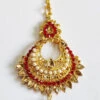 Red N White Kundan Chaandbali Style Mangtikka Festive Wear 2 Red N White Kundan Chaandbali Style Mangtikka Festive Wear -ZariGrace Shop red n white kundan chaandbali style mangtikka hjmbjkha10 l