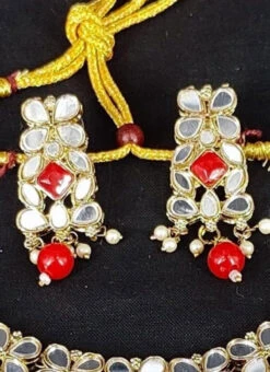 Red Necklace Set Party Wear