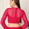 Red Net Embroidered Blouse Wedding Wear 2 Red Net Embroidered Blouse Wedding Wear -ZariGrace Shop red net embroidered blouse BLBS02307613 l