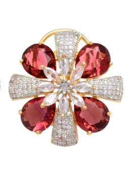 Red Stones Alloy Studs Party Wear