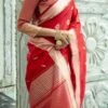 Red Tissue Cotton Zari Woven Saree Festive Wear 1 Red Tissue Cotton Zari Woven Saree Festive Wear -ZariGrace Shop red tissue cotton zari woven saree sasvw406 l