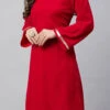 Red Velvet Kurta Palazzo Set Work Wear 1 Red Velvet Kurta Palazzo Set Work Wear -ZariGrace Shop red velvet kurta palazzo set krsdmf7317rd l