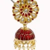 Red White Jhumka Party Wear -ZariGrace Shop red white jhumka erddrj9093h l
