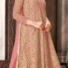 Rose Gold Net Embroidered N Sequins Anarkali Suit Party Wear -ZariGrace Shop rose gold net embroidered n sequins anarkali suit slsak29341111g l