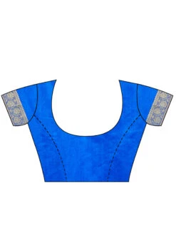 Royal Blue Art Silk Benarasi Saree Festive Wear -ZariGrace Shop royal blue art silk benarasi saree sasvnscmej27blu b