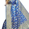 Royal Blue Art Silk Benarasi Saree Festive Wear -ZariGrace Shop royal blue art silk benarasi saree sasvnscmej27blu l
