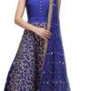 Royal Blue Raw Silk Thread Work Anarkali Suit Party Wear -ZariGrace Shop royal blue raw silk thread work anarkali suit slkifh9966000365 l
