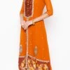 Rust Orange Georgette Embroidered Kurta Palazzo Set After Six Wear -ZariGrace Shop rust orange georgette embroidered kurta palazzo set krsmnc1916ks l