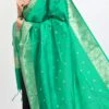 Sea Green Banarasi Silk Weaving Work Dupatta Work Wear -ZariGrace Shop sea green banarasi silk weaving work dupatta dpdmimfd185 l