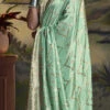 Sea Green Benarasi Silk Zari Work Saree Wedding Wear -ZariGrace Shop sea green benarasi silk zari work saree sasli1772122 l
