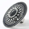 Silver Brass Stones Ring Party Wear -ZariGrace Shop silver brass stones ring hjrdmif003 l