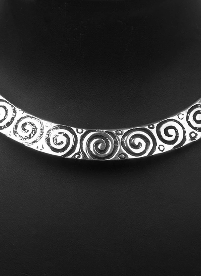 Silver Choker Necklace Party Wear 3 Silver Choker Necklace Party Wear