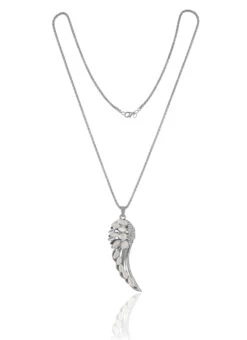 Silver Colored N White Stone Pendant After Six Wear -ZariGrace Shop silver colored n white stone pendant jyphof50020 b