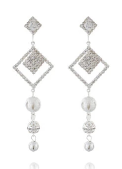 Silver Dangler Earrings Party Wear -ZariGrace Shop silver dangler earrings erhof30364 b