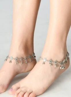 Silver Designer Anklets Festive Wear