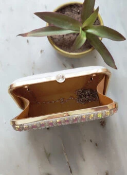 Silver Designer Clutch