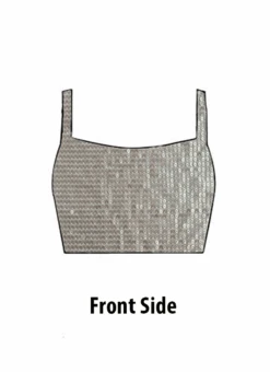 Silver Georgette Sequins Blouse Festive Wear -ZariGrace Shop silver georgette sequins blouse BLBS02302190 u