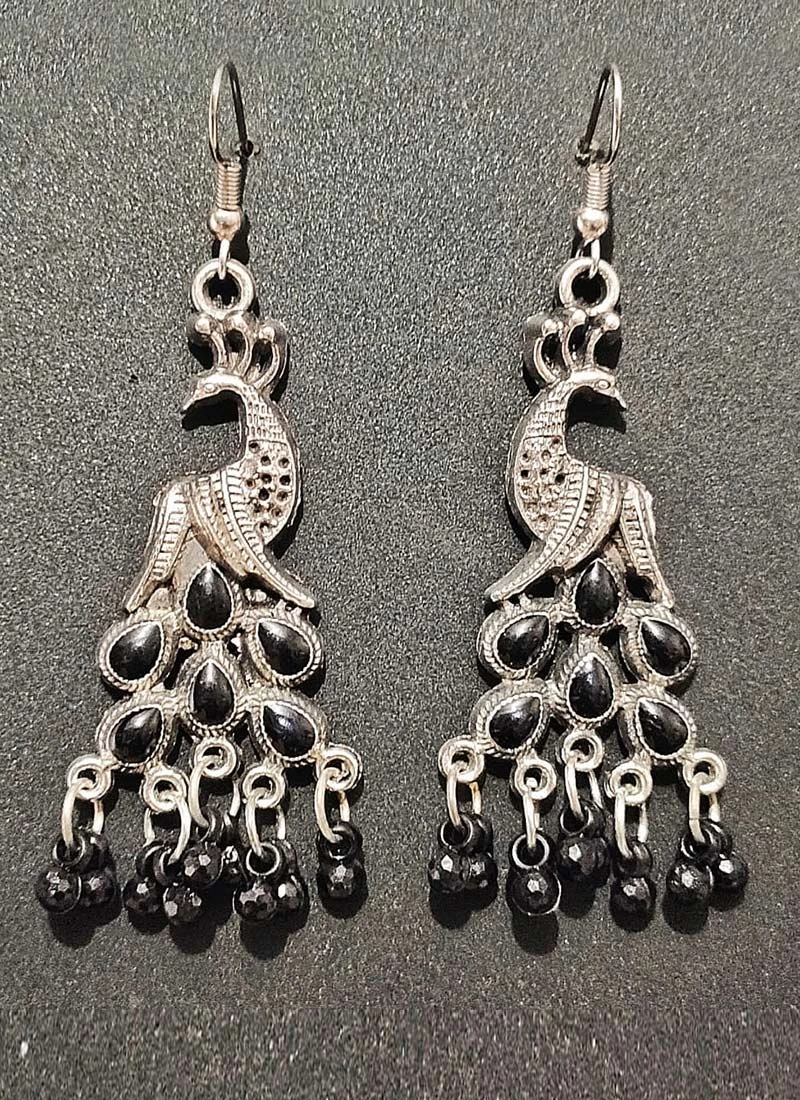 Silver N Black Dangler Earrings After Six Wear 5 Silver N Black Dangler Earrings After Six Wear - Image 3