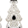 Silver N Black Stones Alloy Danglers Party Wear