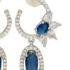 Silver N Blue Stones Alloy Danglers Party Wear -ZariGrace Shop silver n blue stones alloy danglers erjrurea2321 l