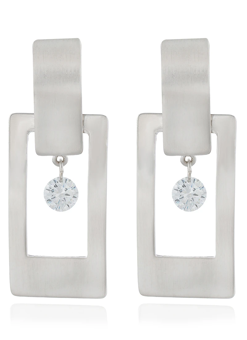 Silver N White Danglers 5 Silver N White Danglers - Image 3