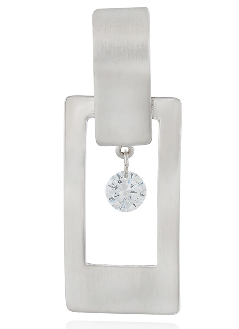 Silver N White Danglers 3 Silver N White Danglers