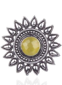 Silver N Yellow Studs After Six Wear