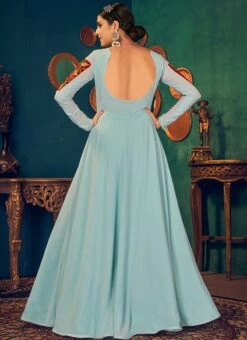 Sky Blue Georgette Thread Embroidery Anarkali Gown Party Wear 9 Sky Blue Georgette Thread Embroidery Anarkali Gown Party Wear -ZariGrace Shop sky blue georgette thread embroidery anarkali gown bgwrsom4629 b