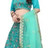 Sky Blue Satin Embroidered N Stones A Line Lehenga Party Wear -ZariGrace Shop sky blue satin embroidered n stones a line lehenga ghsyenmt299 l