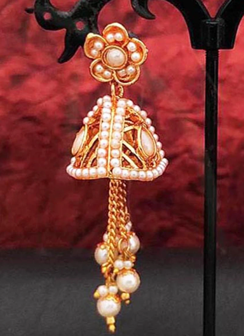 Traditional Jhumka Long Chain Beads Festive Wear 3 Traditional Jhumka Long Chain Beads Festive Wear