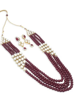 Tri Colored Necklace Set Party Wear -ZariGrace Shop tri colored necklace set jysmvn10119 b