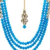 Tri Coloured Necklace Set Party Wear -ZariGrace Shop tri coloured necklace set jymmnikm572 l