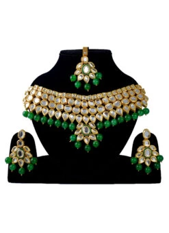 Tri Coloured Necklace Set Wedding Wear -ZariGrace Shop tri coloured necklace set jymmnikm611 b