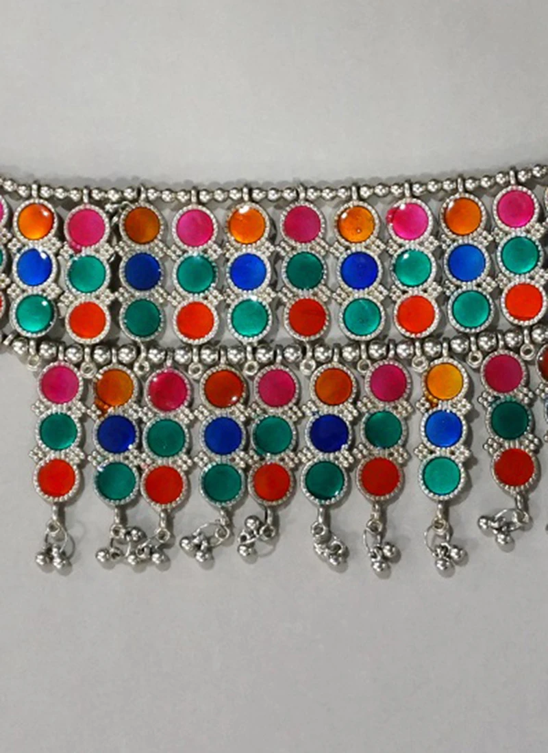 Tribal Colorful Necklace Party Wear 3 Tribal Colorful Necklace Party Wear