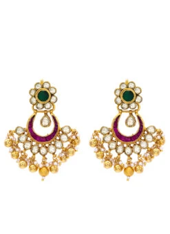 Tricolor Alloy Kundan Necklace Party Wear -ZariGrace Shop tricolor alloy kundan necklace jyskjthoov650 b