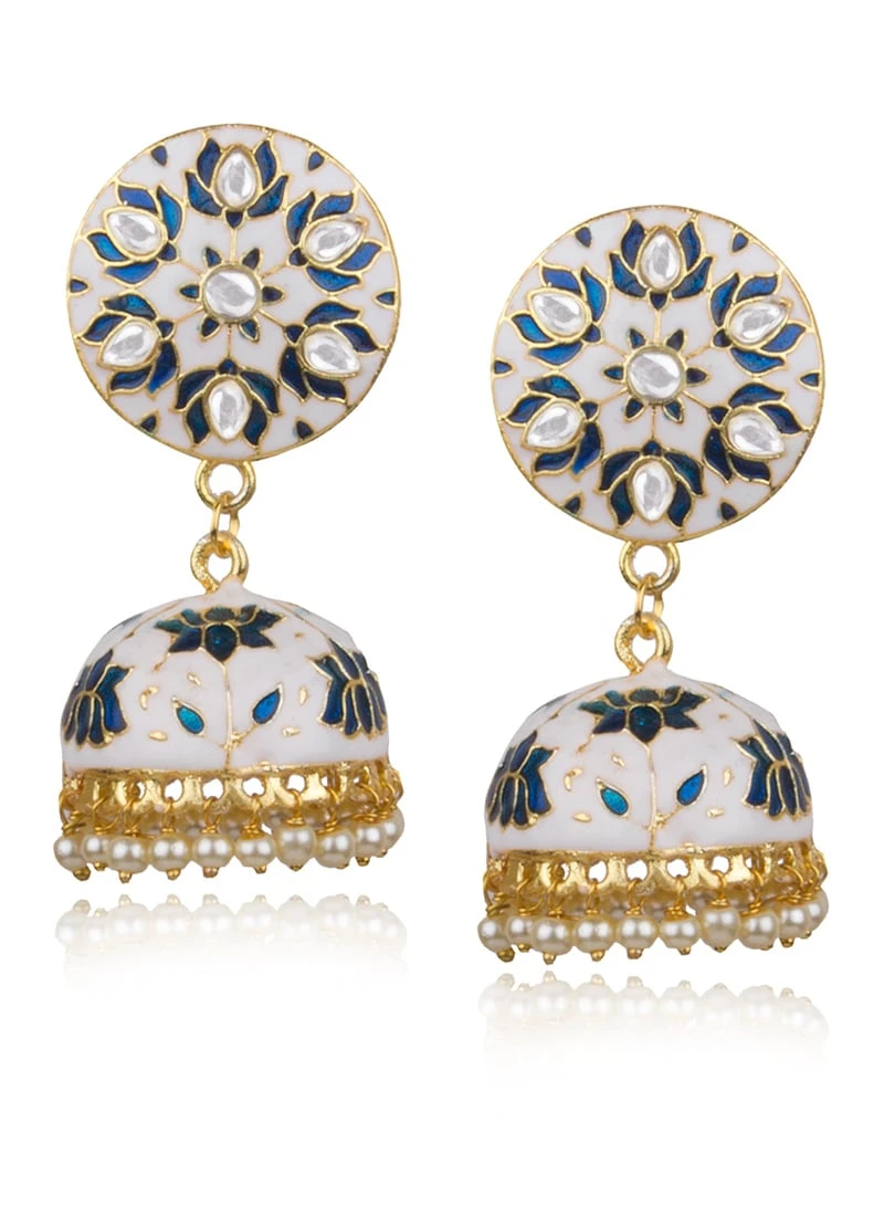 Tricolor Jhumka Earrings Festive Wear 4 Tricolor Jhumka Earrings Festive Wear - Image 2