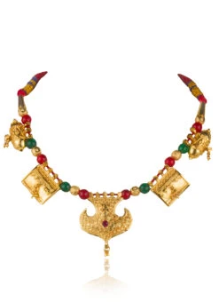 Tricolor Necklace Festive Wear -ZariGrace Shop tricolor necklace jynsmpf9683 b