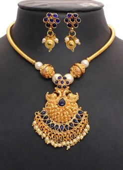 Tricolor Necklace Set Festive Wear -ZariGrace Shop tricolor necklace set jynsmpf9401 u