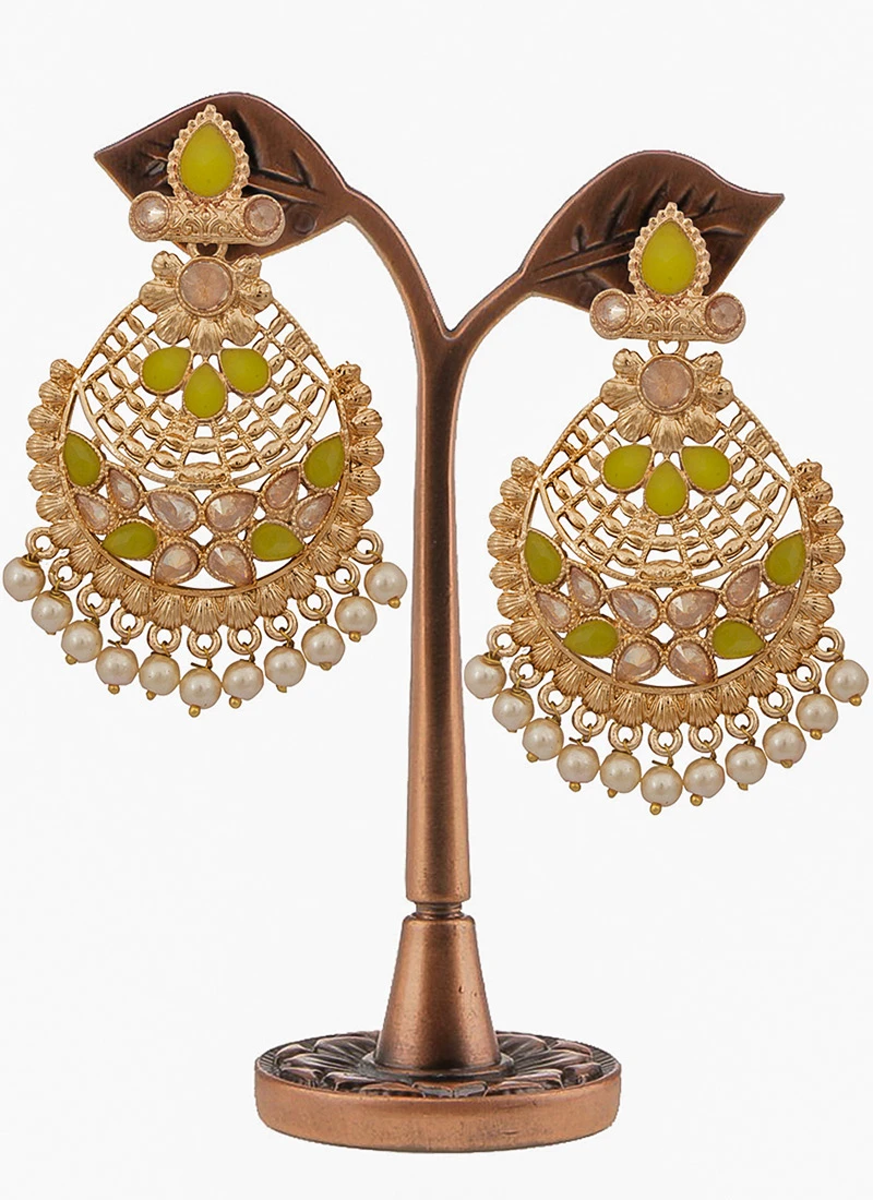 Tricolored Dangler Earrings Festive Wear 5 Tricolored Dangler Earrings Festive Wear - Image 3