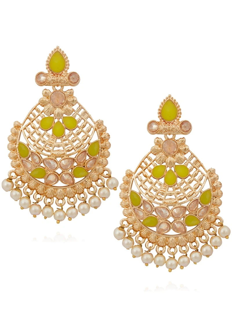 Tricolored Dangler Earrings Festive Wear 4 Tricolored Dangler Earrings Festive Wear - Image 2