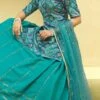 Turquoise Blue Chinon Silk Sequins Long Choli Lehenga Wedding Wear 1 Turquoise Blue Chinon Silk Sequins Long Choli Lehenga Wedding Wear -ZariGrace Shop turquoise blue chinon silk sequins long choli lehenga ghsom2232 l