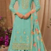 Turquoise Faux Georgette Embroidered Digital Print A Line Lehenga Party Wear 2 Turquoise Faux Georgette Embroidered Digital Print A Line Lehenga Party Wear -ZariGrace Shop turquoise faux georgette embroidered digital print a line lehenga ghsli2142935 l