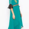 Turquoise Green Georgette Embroidered Kurta Palazzo Set After Six Wear -ZariGrace Shop turquoise green georgette embroidered kurta palazzo set krsmnc1969ks l