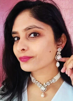 Victoria Pearl Gold Plated Necklace Set Party Wear -ZariGrace Shop victoria pearl gold plated necklace set jyddrj112022h b