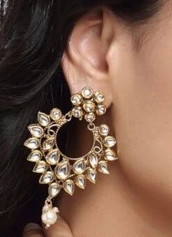 White Alloy Danglers Party Wear -ZariGrace Shop white alloy danglers erjsrra38020 b
