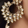 White Alloy Danglers Party Wear