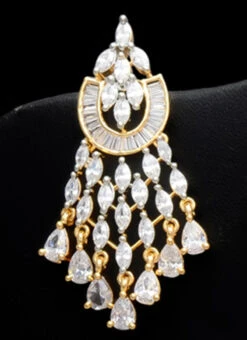 White Alloy Stone Necklace Party Wear