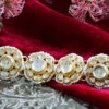 White Brass Kundan Hand Ring Party Wear -ZariGrace Shop white brass kundan hand ring hjrddrj114413h l