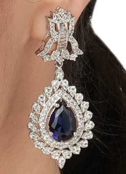 White Color Brass Party Wear Necklace Party Wear